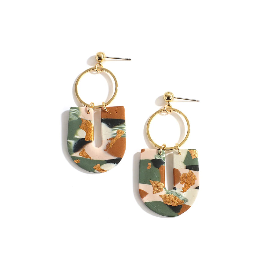 Abstract Pattern Drop Earrings