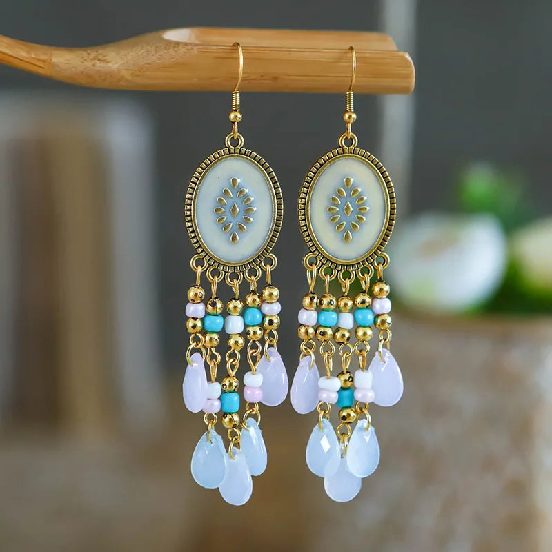 Bohemian Ethnic Fringed Tassel Earrings