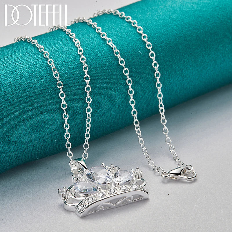 925 Sterling Silver AAA Zircon Necklace