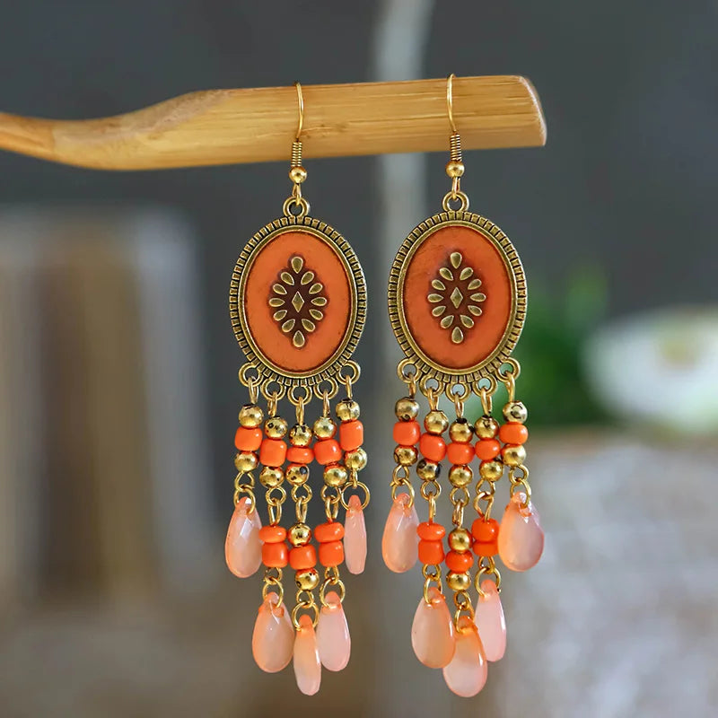 Bohemian Ethnic Fringed Tassel Earrings