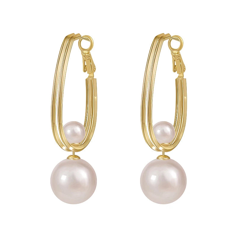 Vintage Charming Korean Fashion Pearl Earrings