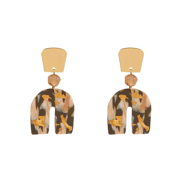 Abstract Pattern Drop Earrings