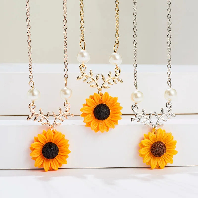 Cute Sunflower Necklace