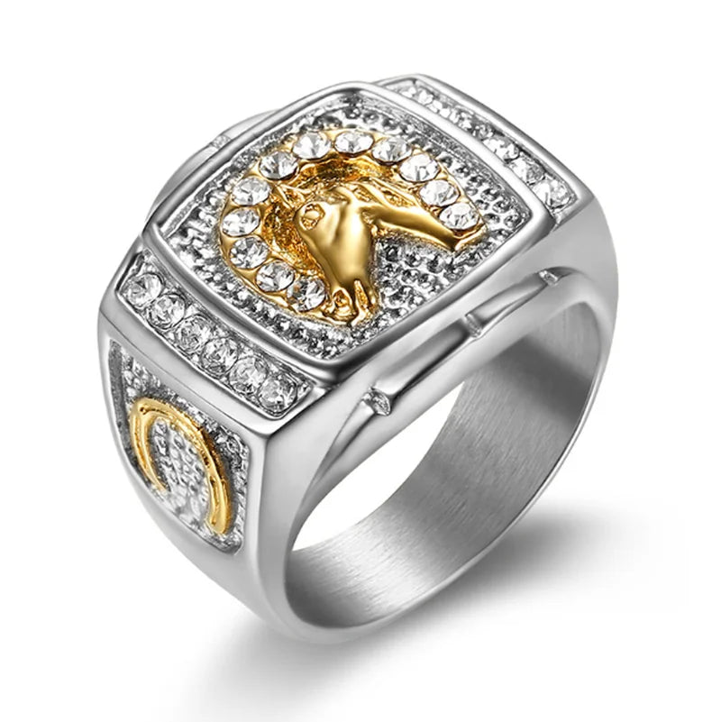 Fashion Zircon Inlaid Gold Plated Ring