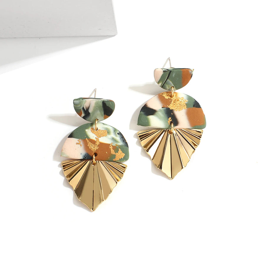 Abstract Pattern Drop Earrings