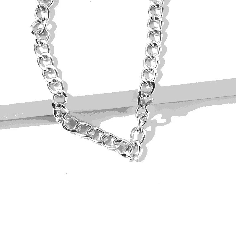 Chunky Thick Lock Chain Necklace