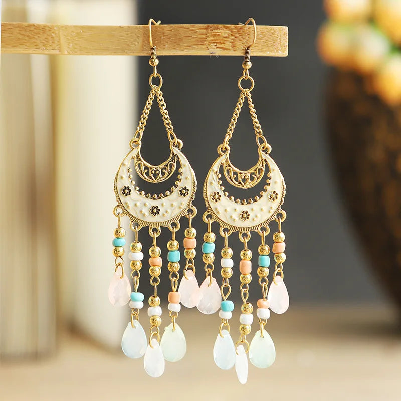 Bohemian Ethnic Fringed Tassel Earrings