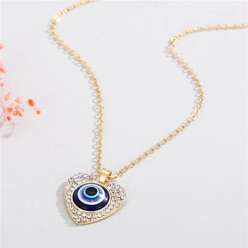 Vintage Boho Eye Pendant Necklace