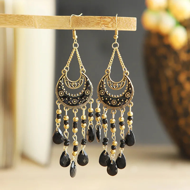 Bohemian Ethnic Fringed Tassel Earrings