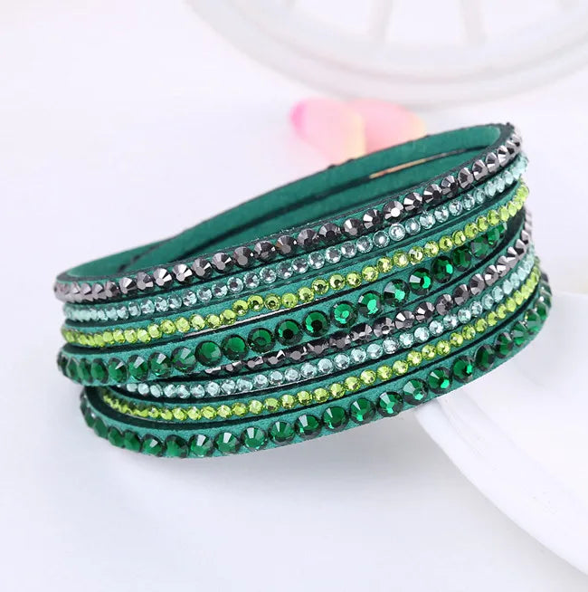 Multilayer Rhinestone Crystal Bracelet