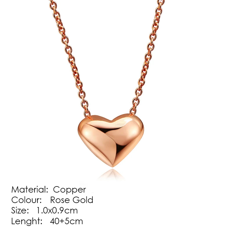 Heart to Heart Rose Gold Pendant Necklace