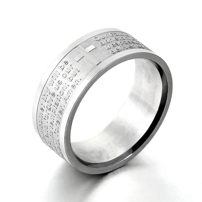 Bible Scripture Titanium Ring