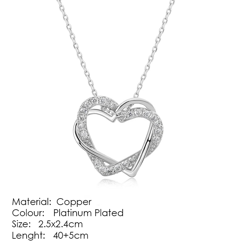 Heart to Heart Rose Gold Pendant Necklace