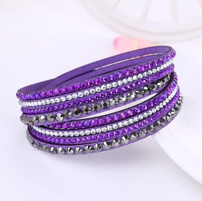 Multilayer Rhinestone Crystal Bracelet