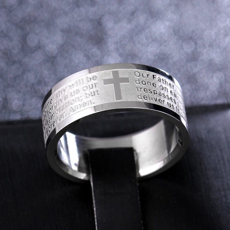 Bible Scripture Titanium Ring