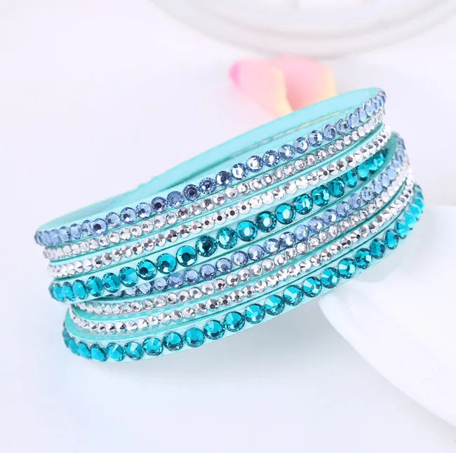 Multilayer Rhinestone Crystal Bracelet