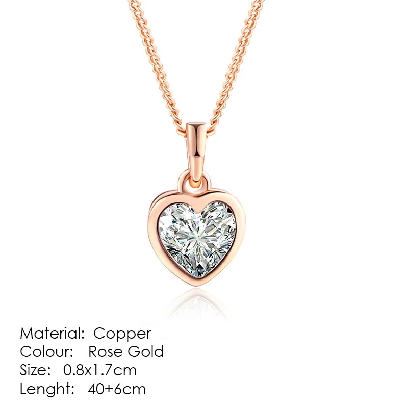 Heart to Heart Rose Gold Pendant Necklace