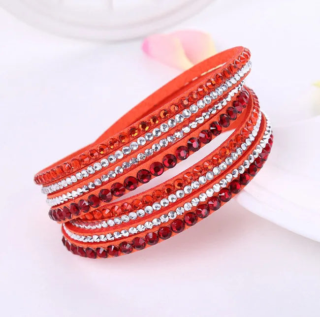 Multilayer Rhinestone Crystal Bracelet