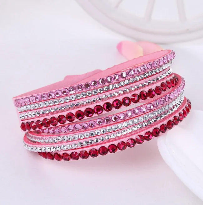 Multilayer Rhinestone Crystal Bracelet