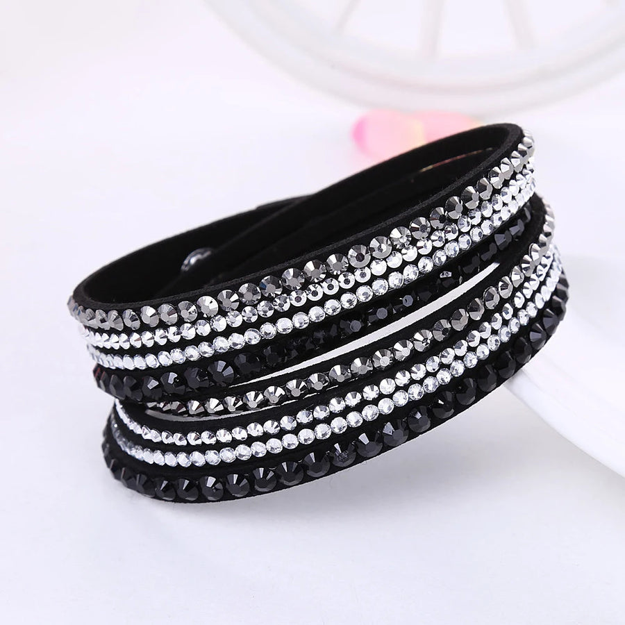 Multilayer Rhinestone Crystal Bracelet