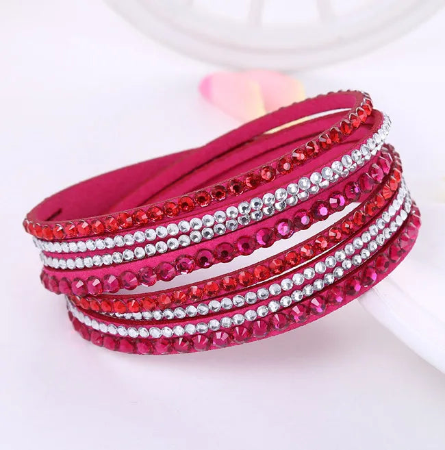 Multilayer Rhinestone Crystal Bracelet