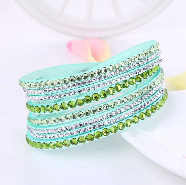 Multilayer Rhinestone Crystal Bracelet