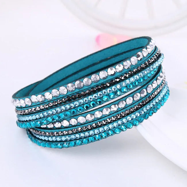 Multilayer Rhinestone Crystal Bracelet