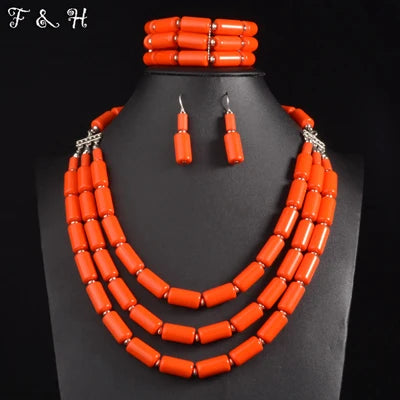 Elegant African Stone Jewelry Set