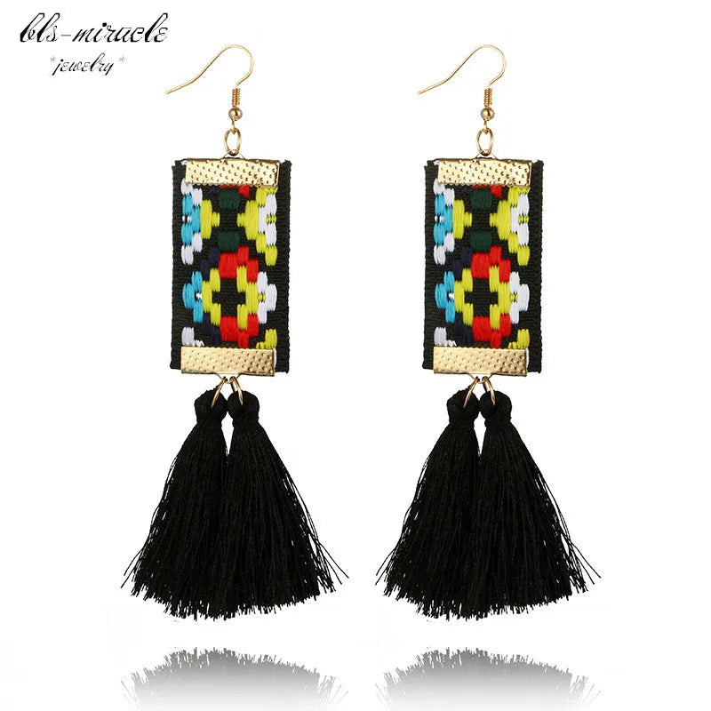 Ethnic Square Earrings