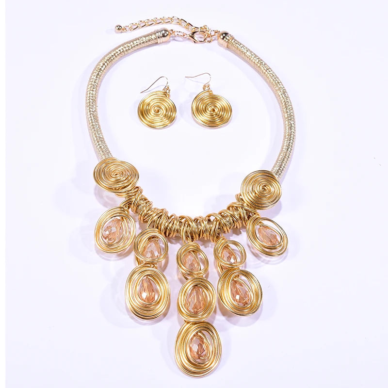 Vintage African Necklace Earrings Set