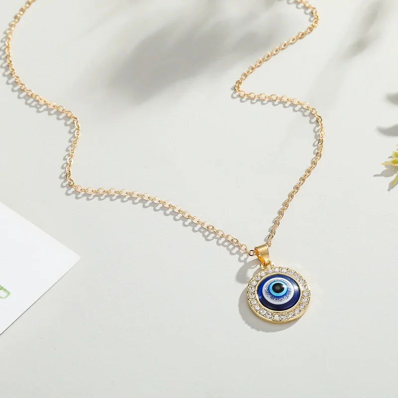 Vintage Boho Eye Pendant Necklace