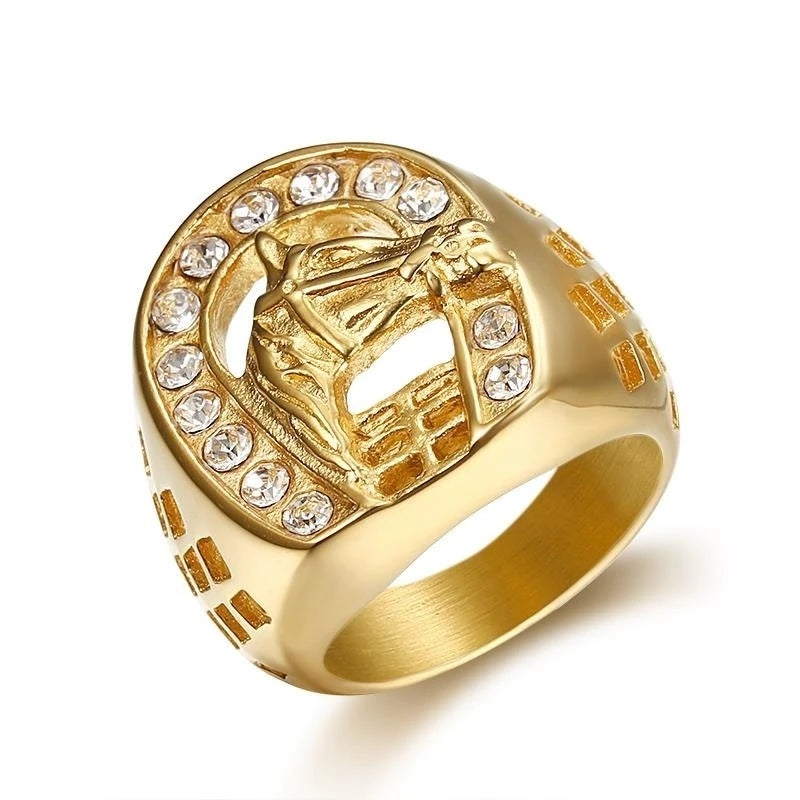 Fashion Zircon Inlaid Gold Plated Ring