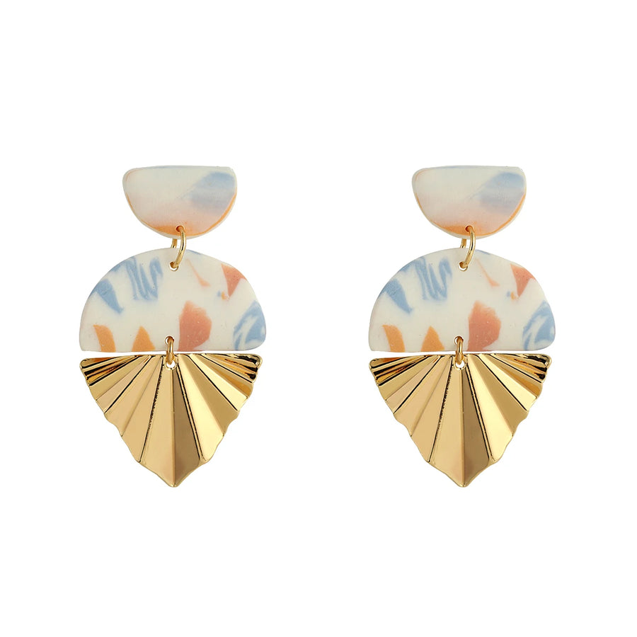 Abstract Pattern Drop Earrings