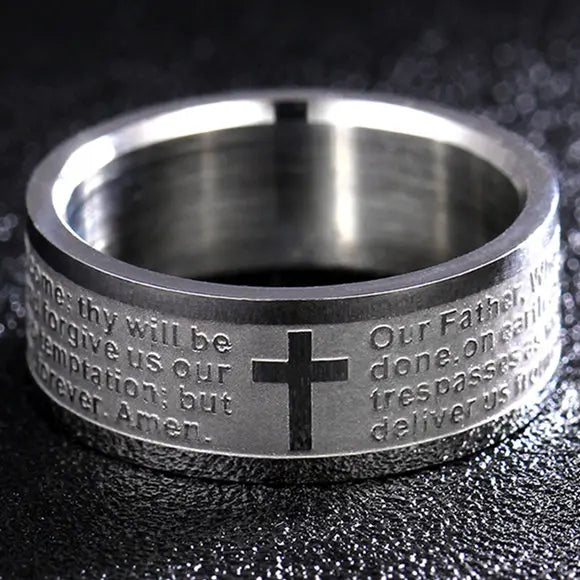 Bible Scripture Titanium Ring