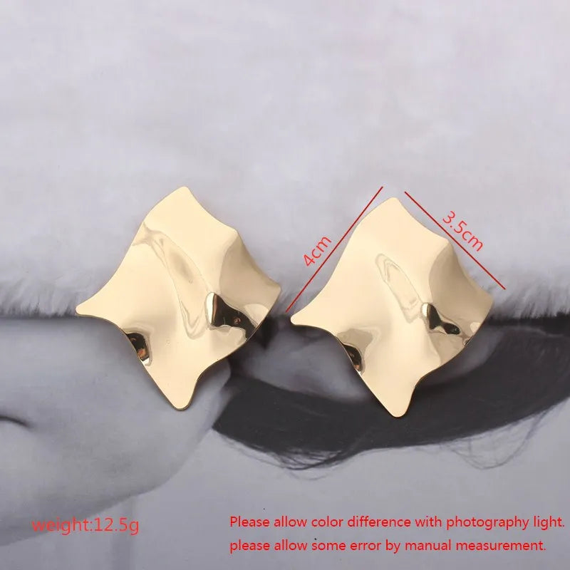 Exaggerated Simple Irregular Geometric Earrings