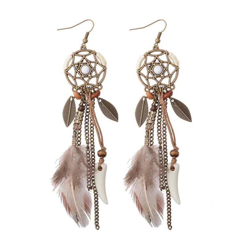 Antique Vintage Bohemian Ethnic Tassel Earrings