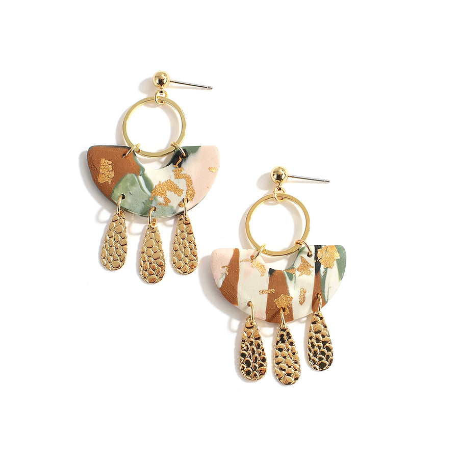 Abstract Pattern Drop Earrings