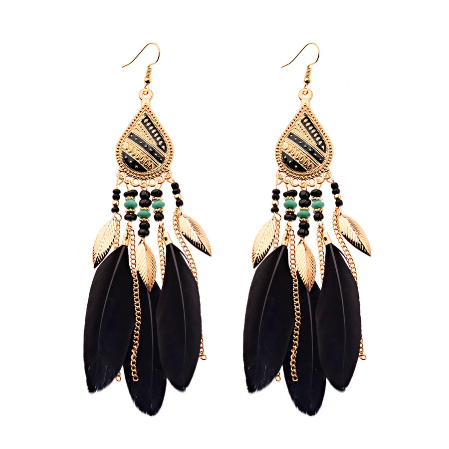 Antique Vintage Bohemian Ethnic Tassel Earrings