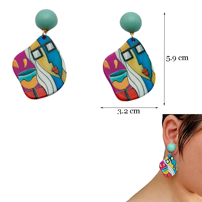 Colourful Dangle Earrings