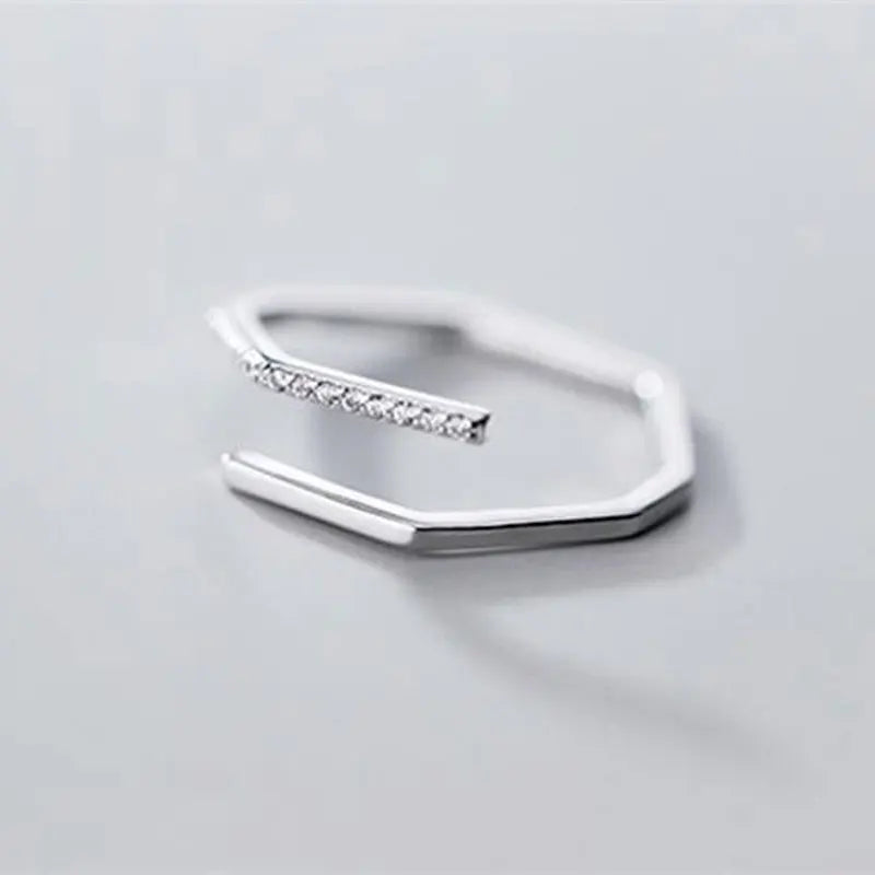 Minimalist Thin Rings with Brilliant Cubic Zircon for Women