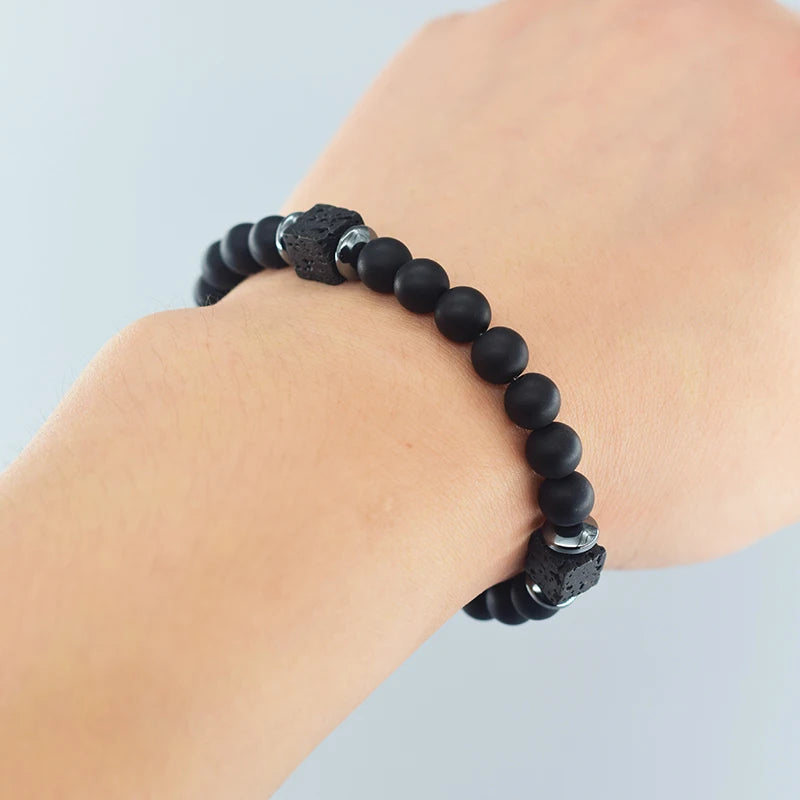 Black Lava Healing Stone Bracelet