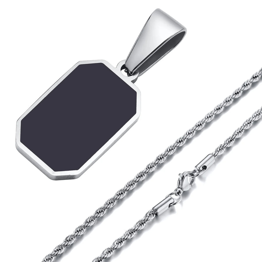 Geometric Square Necklace