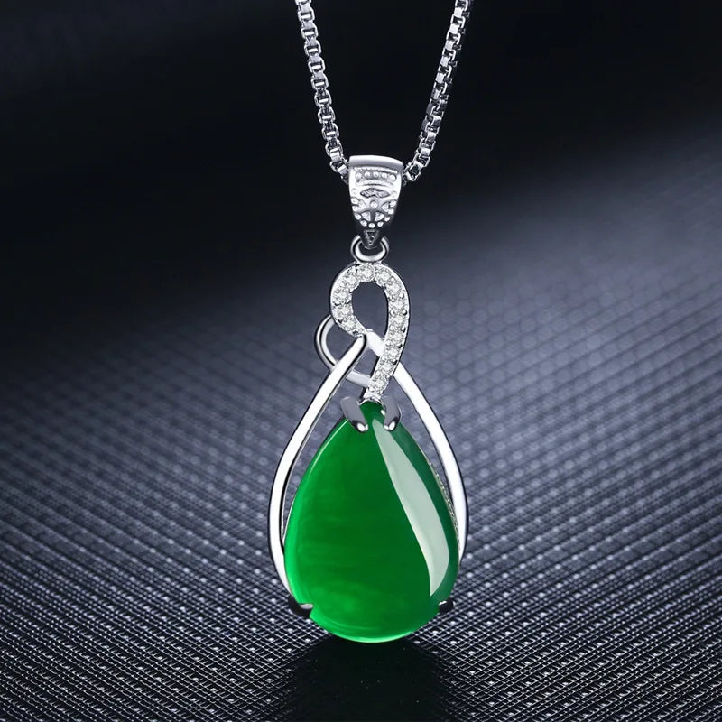 S925 Sterling Silver Turquoise Pendant Necklace