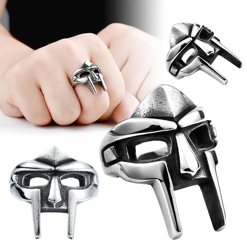 Goth Hip Hop Mask Ring