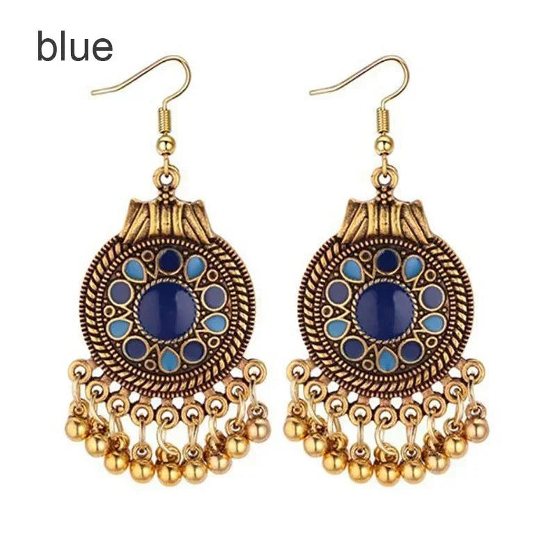 Geometric Tassels Dangle Earring