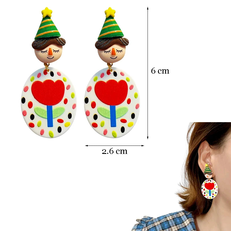 Colourful Dangle Earrings