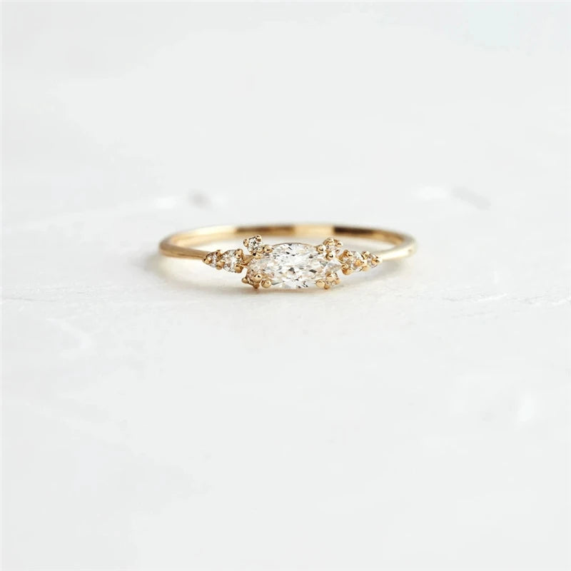 Thin Bohemia Zircon Ring