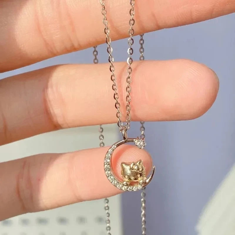 Hello Kitty Diamond Pendant Necklace