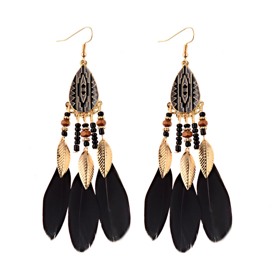 Antique Vintage Bohemian Ethnic Tassel Earrings