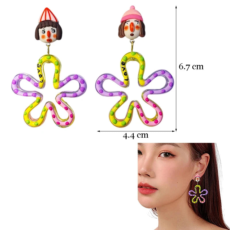 Colourful Dangle Earrings